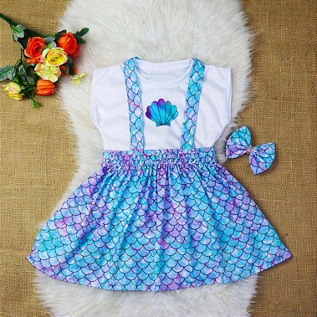 Vestido sereia infantil  Compre Produtos Personalizados no Elo7