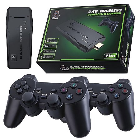 Game Stick 20.000 jogos retrô c/ 2 controles sem fio
