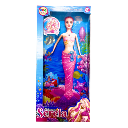 Boneca Princesa Sereia C/ Luz - DDG