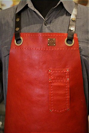 Avental Couro Legítimo Manchester RED®