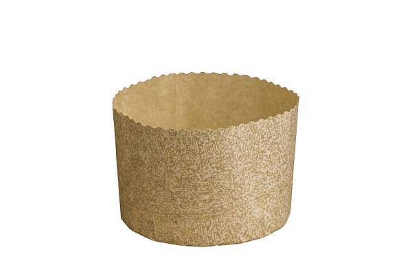 Panetone Kraft Decorado - 250 g. - Tam. - 9x9 cm. - Pacote c/ 12 unid. . R$ 0,89 un.