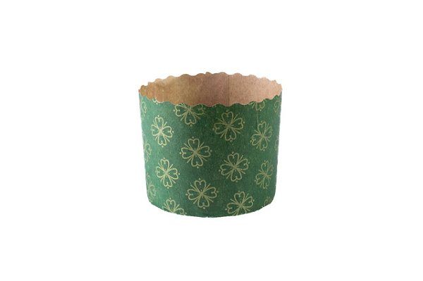 Panetone Verde Fiori - 100 g. - Tam. - 7x6 cm. - Pacote c/ 12 unid. – R$ 0,86 un.