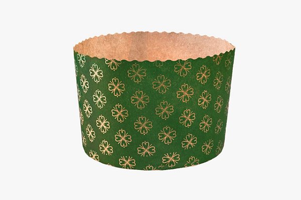 Panetone Verde Fiori - 500 g. - Tam. - 13,4x9,5 cm. - Pacote c/ 12 unid. – R$ 1,44 un.