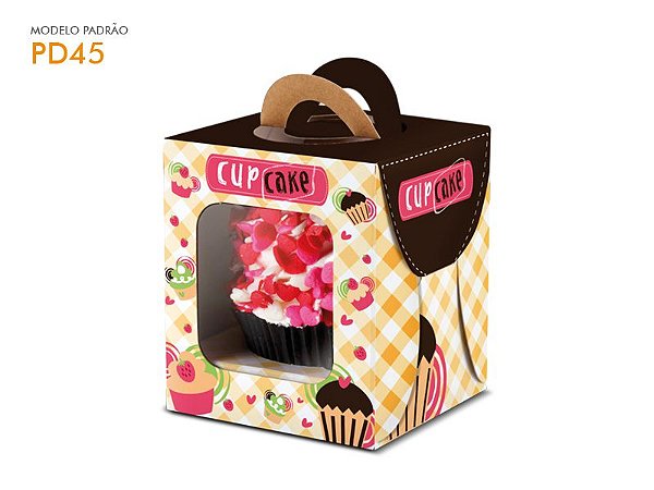 Embalagem p/ 1 CupCake 8,5x8,5x10 cm - c/ 1 unid. - Sulformas - Formas de  papel Forneaveis para Bolos, Tortas Cupcakes e Panetones