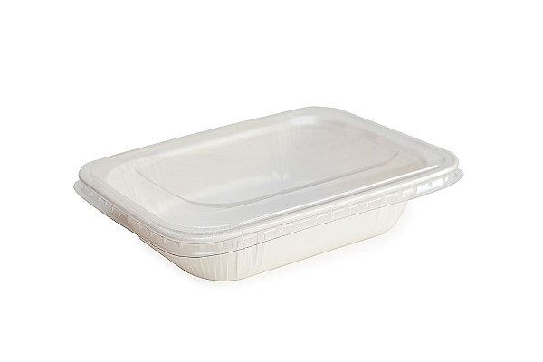 Paper Pan G - 1100 ml. - c/ Tampa - Tam. 18,7x14,5x4,5 - Pacote c/ 10 unid. - R$ 9,69 un.