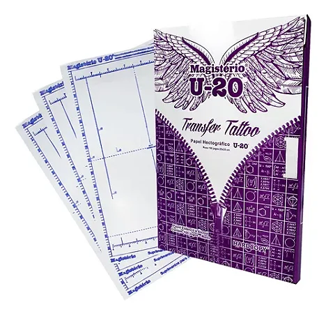 Papel Hectografico Para Decalque De Tatuagem U-20 Roxo