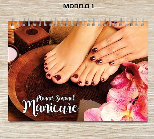 Agenda De Serviços Manicure Salão Beleza - Capa Dura + wire-o
