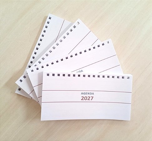 Miolos De Agenda Semanal De Bolso 2027 Furados p/wire-ô