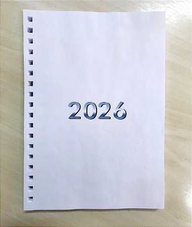 Miolos De Agenda Semanal Em Colunas 2026 - 17x24cm Furados p/wire-ô 2:1 + Pares Paraná