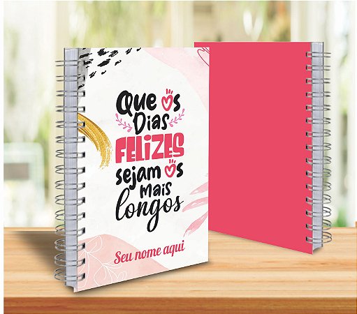 Caderno 15x21cm - A5 Capa Personalizada com Nome (Diversas opções/Temas)