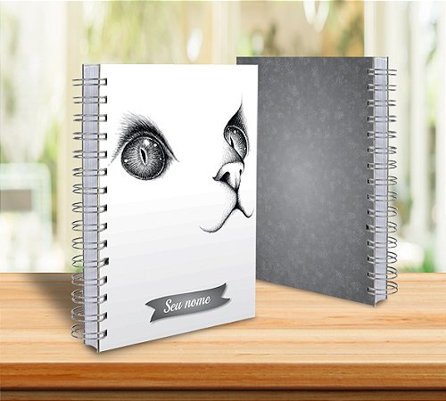 Caderno de Anotações A5 - Sem Pauta 15x21cm Personalizado c/Nome (Diversas opções/Temas)