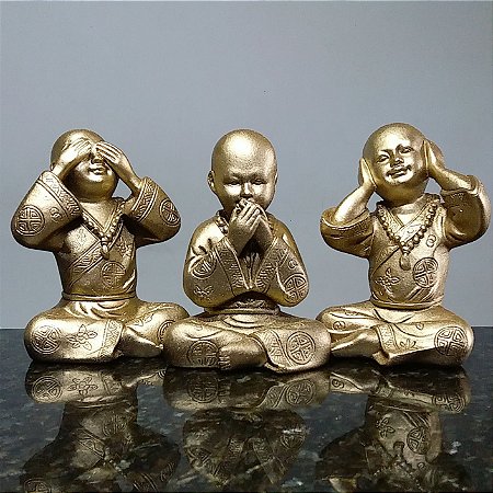 Trio de Monges Sábios Gold