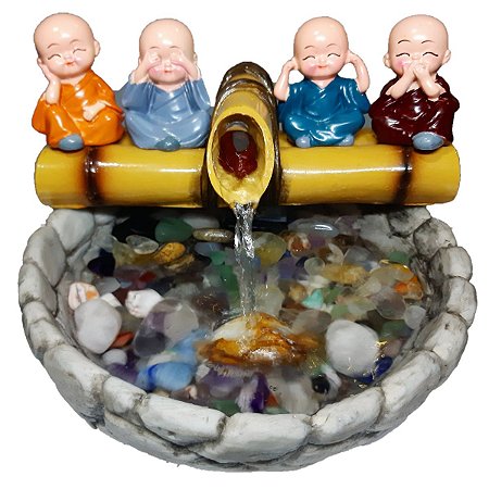 Fonte De Água Decorativa Buda Baby Sabedoria 110 V