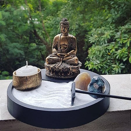 Combo Jardim Zen Buda Altar Curve
