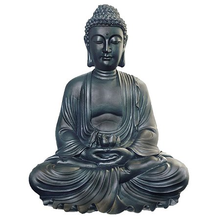 Buda Estátua Dhyana Mudra 57 Cm - Black Stone