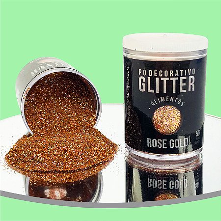 Pó Glitter Rose Gold 5g