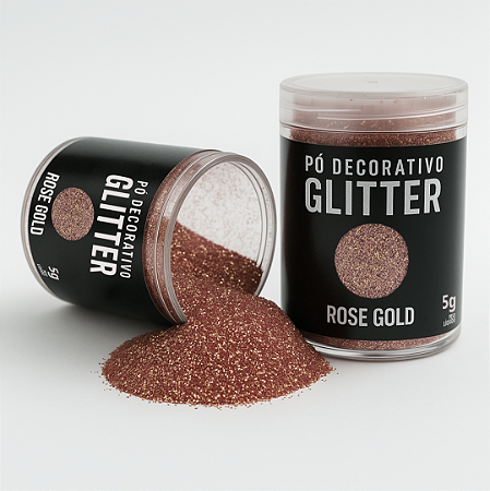 Pó Glitter Rose Gold 5g