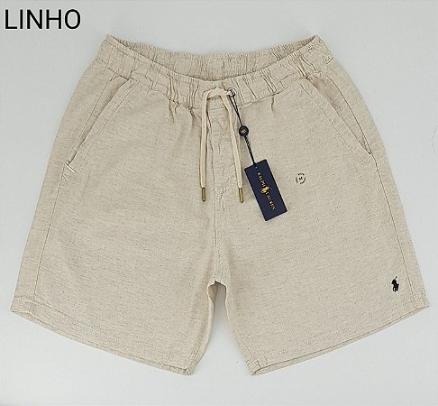 BERMUDA SARJA DE LINHO COM ELASTICO
