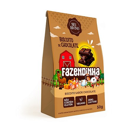 Linha Fazendinha - Biscoito de Chocolate 50g