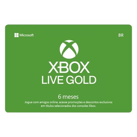 Xbox Live Gold - 6 Meses