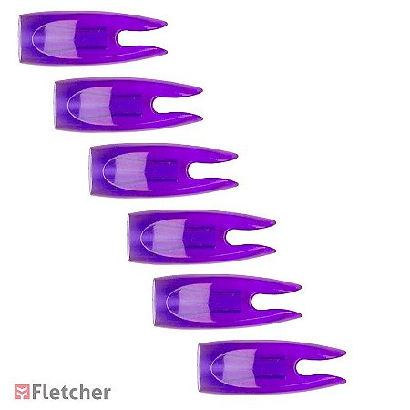 Nock Marco Roxo Transparente 11/32" (6 unidades)