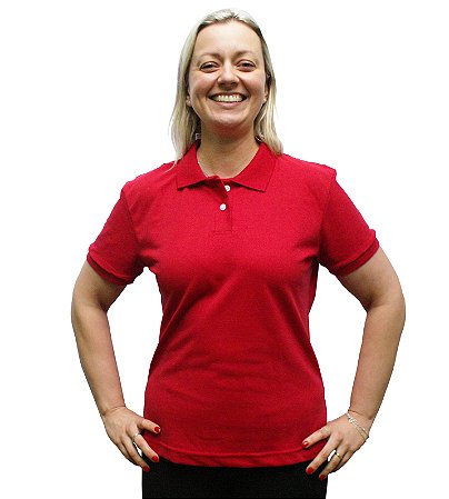 Camisa Polo Vermelha Básica Feminina em Malha Pique com Manga Curta e sem  Estampa - Fabricação própria de uniformes promocionais e profissionais para  empresas e eventos