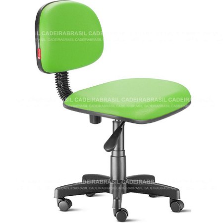 Cadeira de Escritório Giratória Secretária Regulável Verde Limão RVS06 Sintético Saldão