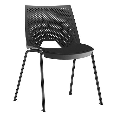 Kit com 5 Cadeiras Coletiva - Estrutura Fixa Preta - Stark CB 1032 XLX22