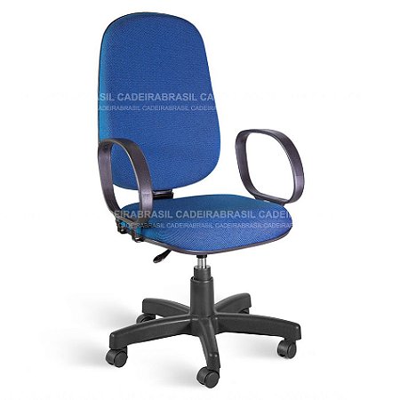 Cadeira Escritório Giratória Presidente - Base Aço com Capa - Mecanismo Flange Ajustável - Com Braços - Ravan CB 3004 XLX22