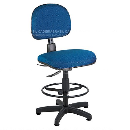 Cadeira Caixa Alta Giratória Secretária - Base Aço com Capa - Pés Fixos - Mecanismo Ergonômico - Ravan CB 3090 XLX22