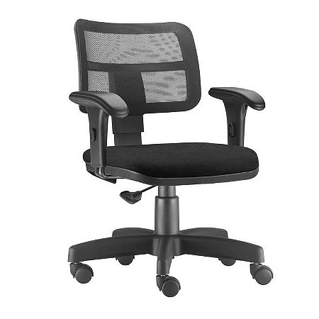 Cadeira Escritório Executiva - Giratória - Flange Ajustável - Base Aço Capa - Com Braços - Vezzi CB 422 XLX22