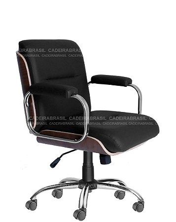 Cadeira Diretor Giratória - Base Cromada - Wooden CB 4007 XLX22