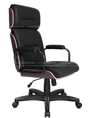 Cadeira Presidente Giratória com Apoio de Cabeça - Base Aço Capa - Wooden CB 4006 XLX22