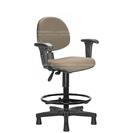 Cadeira Caixa Ergonômica Executiva com Braços Reguláveis e Base Aço Capa Ravan CB 207 XLX22