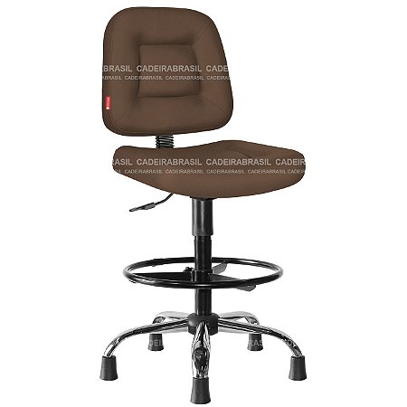 Cadeira Caixa Executiva Cromada com Apoio de Pés Preto Siena Plus CB 1405 XLX22