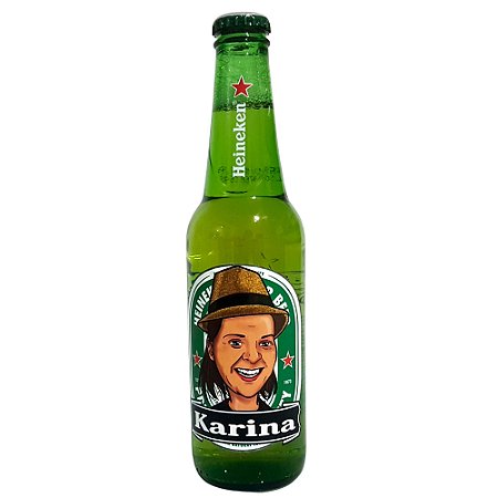 Heineken personalizada com Caricatura