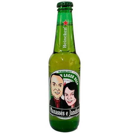 Heineken personalizada com Caricatura de Casal