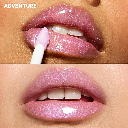 Adventure - Lavender Shimmer Milk Makeup Odyssey Lip Oil Gloss - For Fuller and Glossy Lips - Long Lasting Moisture - Semi-Sheer Color - Vegan Cruelty Free