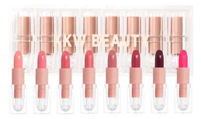 KKW Beauty Pink Creme Lipstick Set - 8 batons de tamanho regular