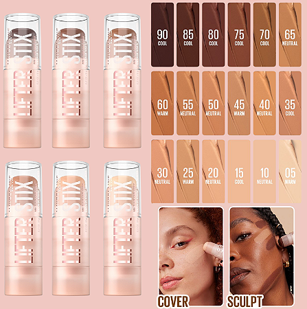 70 COOL Bastão de Contorno e Bronzer Maybelline Lifter Stix