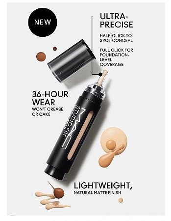 NC13 MAC CANETA 2 EM 1 CORRETIVO E BASE STUDIO FIX FACE PEN 12ml