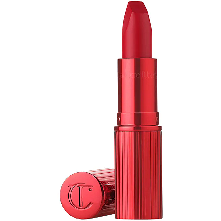 Hollywood Vixen - a classic, bright, blue-red Charlotte Tilbury  Matte Revolution Hydrating Lipstick