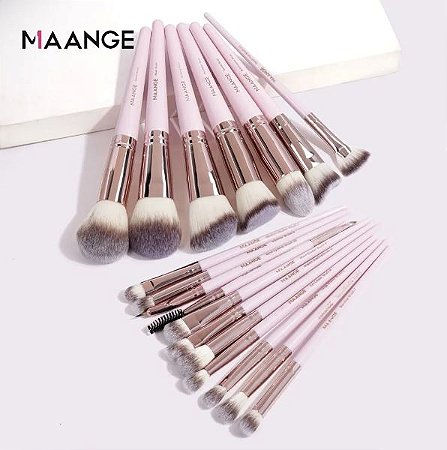 MAANGE 18 pincéis light pink pro makeup brush