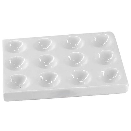 PLACA DE TOQUE EM PORCELANA 3 CAVIDADES CHIAROTTI