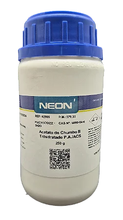 ACETATO DE CHUMBO II TRIHIDRADADO PA ACS 250G CAS 6080-56-4