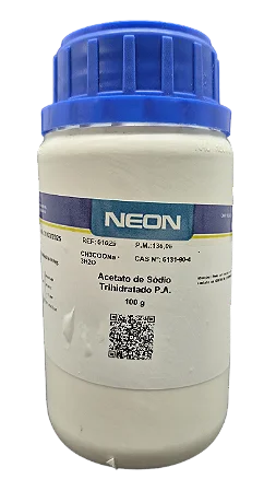 ACETATO DE SODIO TRIHIDRATADO PA 100G CAS 6131-90-4