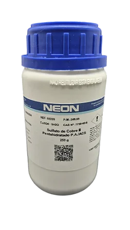 SULFATO DE COBRE II PENTAHIDRATADO PA 250G CAS 7758-99-8
