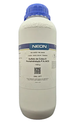 SULFATO DE COBRE II PENTAHIDRATADO PA 1KG CAS 7758-99-8