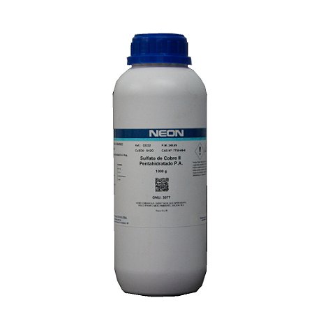 SULFATO DE COBRE II PENTAHIDRATADO PA 1KG CAS 7758-99-8