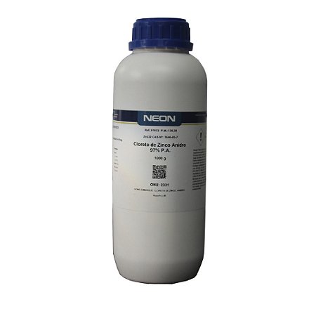 CLORETO DE ZINCO ANIDRO 97% PA 1KG CAS 7646-85-7